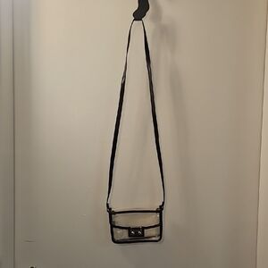 Transparent Crossbody Bag with Black Trim